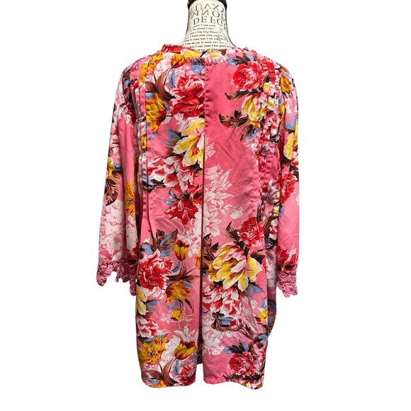 Denim & Co. Multicolored 3/4 Sleeves V-Neck Size 22W Officecore Fairy Whimsical - Picture 6 of 10